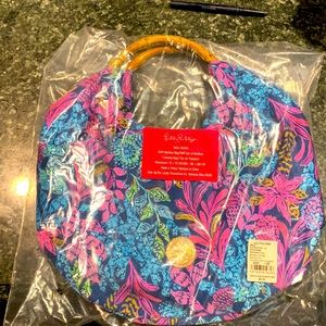 Lilly Pulitzer Agean Navy Bamboo Bag